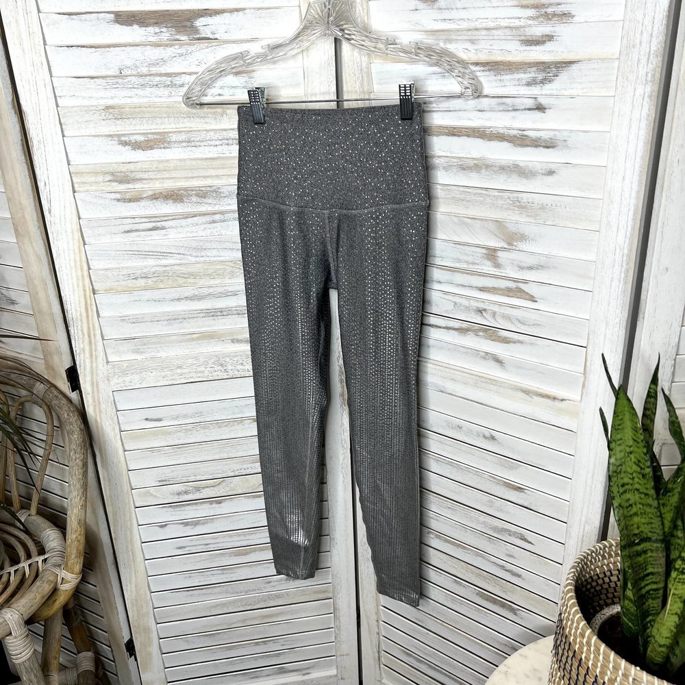 Beyond YOGA Women's Drip Drop High Waisted 7/8 Legging Silver Gray XS - Picture 4 of 9